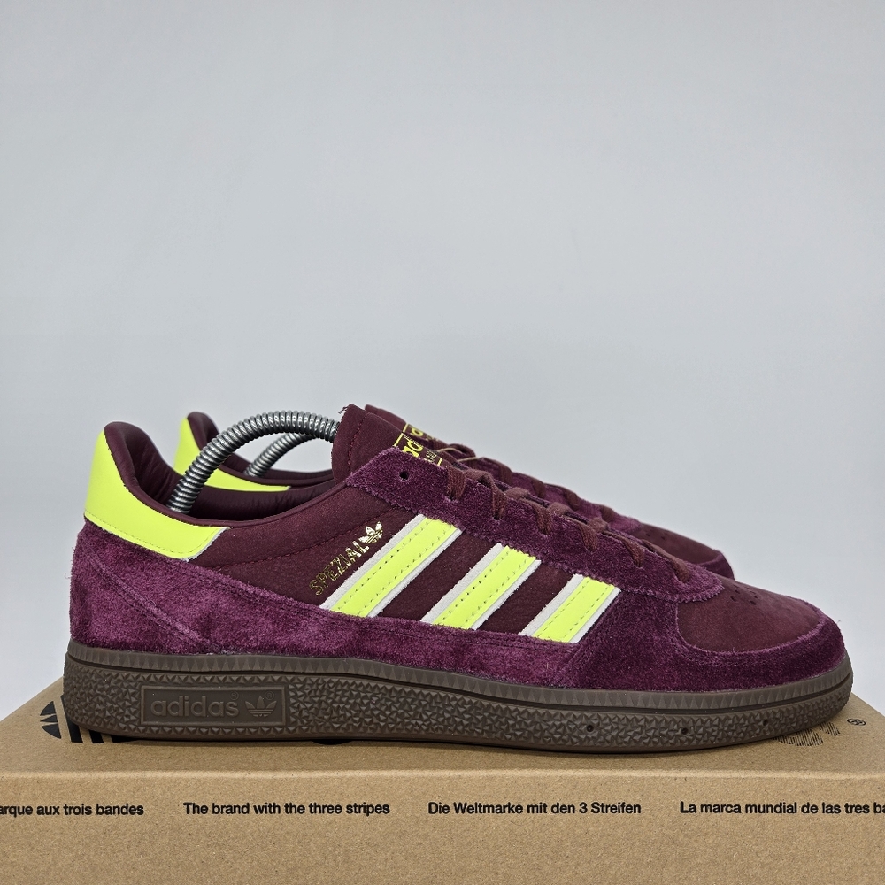 adidas Handball Spezial Weltmeister JH5453 Shadow Red Solar Yellow Shoes Size 12 - Picture 3 of 8